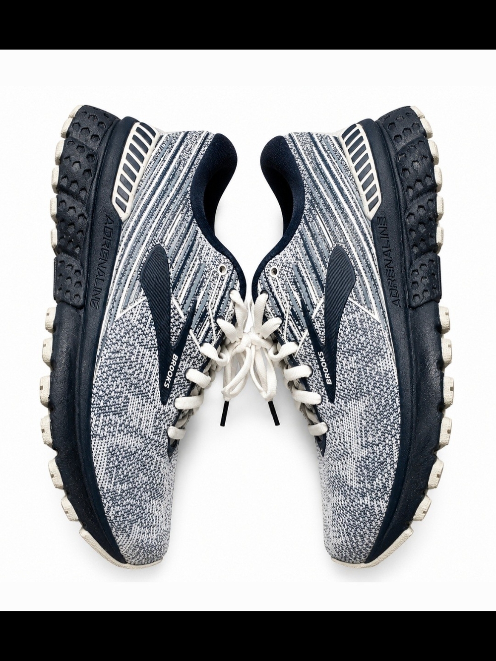 Brooks Adrenaline GTS 19 Gray Navy Running Shoes Men's Size 10.5 - Picture 2 of 10